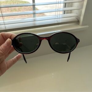 Ray-Ban Tortoise Frame Sidestreet Sunglasses with Dark Green Lenses